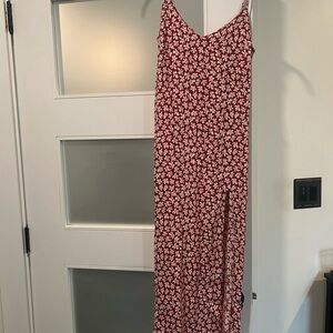Reformation Red and White Floral Maxi Dress